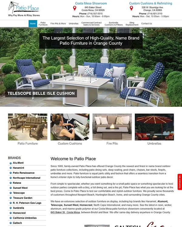 Patio Place Optimized Website