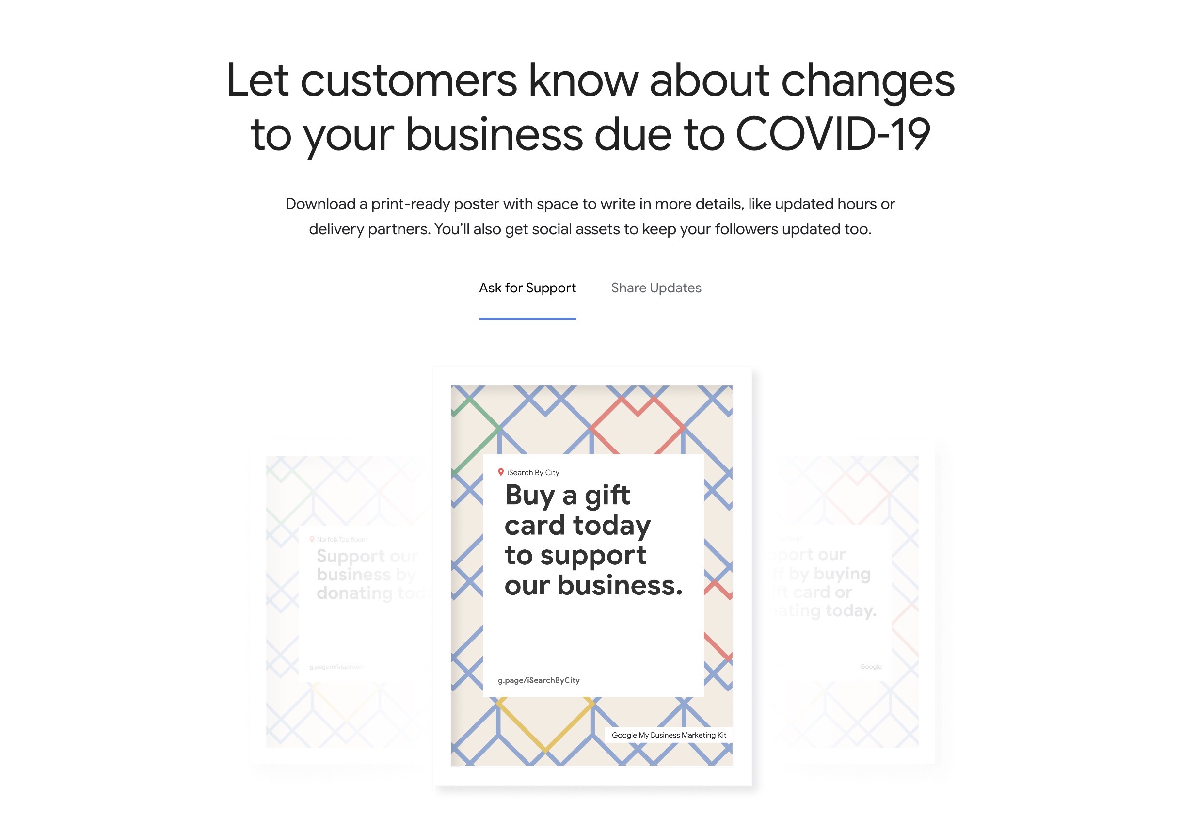 Share Important COVID-19 Business Updates on Google