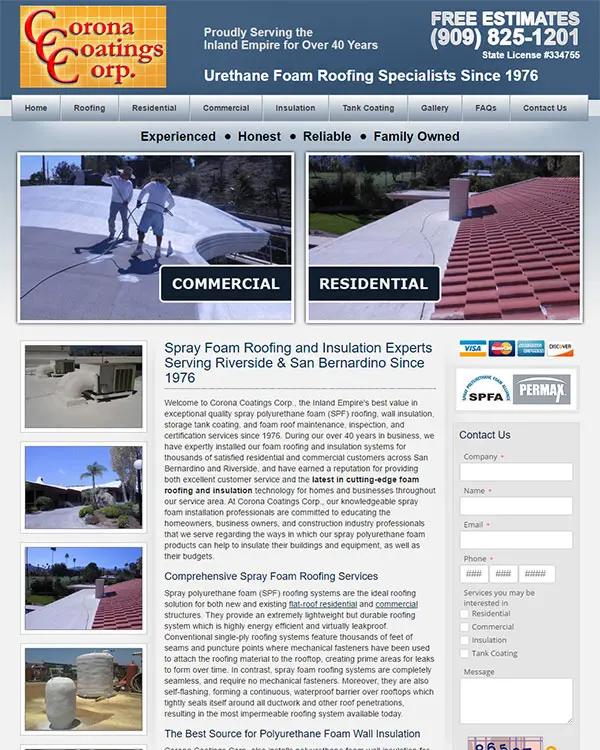 Corona Coating Corp. Website