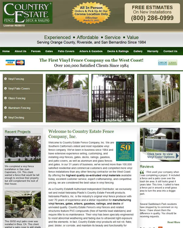 Country Estate Fence Co. Inc Anaheim, CA